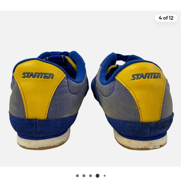 Starter Classic Men's Vintage Shoes Size 9.5 - Belgium 2517830 Blue Yellow - Picture 4 of 11